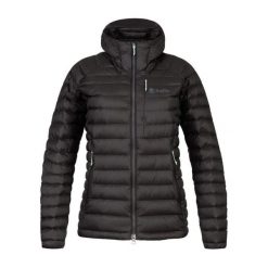 Damska kurtka z kapturem Rafiki Project. Czarne kurtki damskie RAFIKI, bez wzorów, z puchu, z kapturem. W wyprzedaży za 778.45 zł.