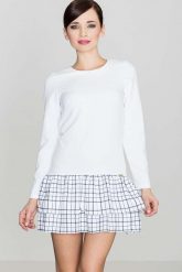 Szara Sukienka z Podwójna Falbanką w Kratę. Szare sukienki damskie Katrus, bez wzorów, z dzianiny, bez ramiączek. Za 239.00 zł.