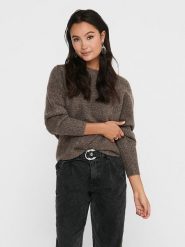 ONLY Sweter w kolorze brązowym rozmiar: M. Brązowe swetry klasyczne damskie Only, m, bez kołnierzyka. Za 158.47 zł.