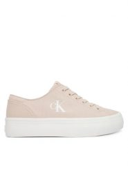Calvin Klein Jeans Sneakersy Vulc Flatform Low Canvas Mg YW0YW01763 Różowy. Czerwone obuwie sportowe damskie Calvin Klein Jeans, z jeansu, bez zapięcia. Za 329.99 zł.