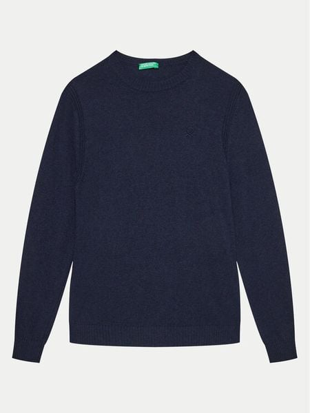United Colors Of Benetton Sweter 1032C106W Granatowy Regular Fit. Niebieskie swetry chłopięce United Colors Of Benetton, z syntetyku, bez kołnierzyka. Za 99.99 zł.