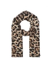 Guess Szalik AW5673 POL03 Brązowy. Brązowe szaliki damskie Guess, z aplikacjami, z poliesteru. Za 194.99 zł.