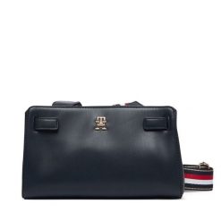 Torebka Tommy Hilfiger. Niebieskie listonoszki damskie Tommy Hilfiger, bez wzorów, bez dodatków. Za 489.99 zł.