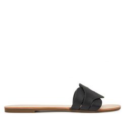 Klapki ONLY Shoes. Czarne klapki damskie ONLY SHOES, bez wzorów, bez obcasa, bez zapięcia. Za 99.99 zł.