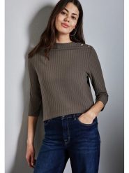 Street One Sweter w kolorze brązowym rozmiar: 38. Brązowe swetry klasyczne damskie Street One, ze splotem, bez kołnierzyka. Za 100.99 zł.