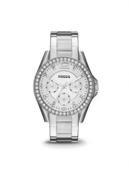 Fossil Zegarek Riley ES3202 Srebrny. Szare zegarki damskie Fossil, srebrne. Za 499.99 zł.