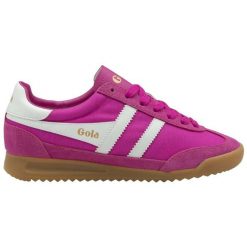 Sznurowane trampki damskie Gola Topspin. Niebieskie trampki damskie Gola, bez wzorów, z gumy, bez zapięcia. Za 408.50 zł.