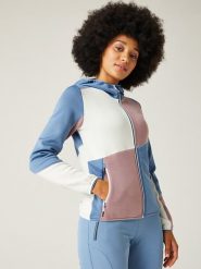 Regatta Kurtka polarowa "Walbury VII" w kolorze błękitno-biało-jasnoróżowym rozmiar: 40. Białe kurtki damskie Regatta, bez wzorów, z materiału, bez kaptura. Za 114.44 zł.