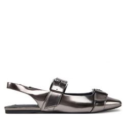 Baleriny KARL LAGERFELD. Szare balerinki damskie KARL LAGERFELD, bez wzorów. Za 429.99 zł.