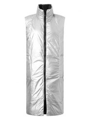 TicketWOMAN Kamizelka "Kristine" w kolorze srebrnym rozmiar: 36. Szare kamizelki damskie TicketWOMAN, bez wzorów, bez kaptura. Za 274.99 zł.