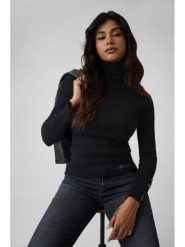 Guess Golf 183992 Czarny Classic Fit. Czarne golfy damskie Guess, s, z aplikacjami, bez ramiączek. Za 344.99 zł.
