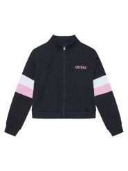 Guess Bluza J6RQ00 KAD74 Czarny Regular Fit. Czarne bluzy dziewczęce Guess, z aplikacjami, z bawełny, bez ramiączek, bez kaptura. Za 199.99 zł.