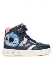 Geox Sneakersy J Skylin J568WH 0BCKN C0694 M Granatowy. Niebieskie buty sportowe dziewczęce Geox, ze skóry, bez zapięcia. Za 209.99 zł.