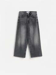 Jeansy wide leg comfort - szary. Szare jeansy damskie Reserved. Za 129.99 zł.