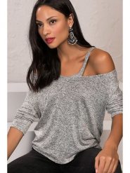 Milan Kiss Sweter w kolorze szarym rozmiar: XL. Szare swetry klasyczne damskie Milan Kiss, xl, bez kołnierzyka. Za 70.41 zł.