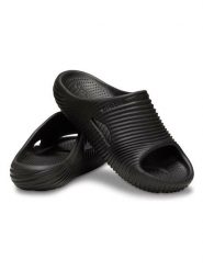 Crocs Klapki "Mellow Tide Recovery Slide" w kolorze czarnym rozmiar: 36/37. Czarne klapki damskie Crocs, bez wzorów, z otwartym noskiem, bez obcasa, bez zapięcia. Za 101.23 zł.