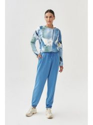 TATUUM Spodnie w kolorze błękitnym rozmiar: L. Niebieskie spodnie materiałowe damskie TATUUM, bez wzorów, z materiału. Za 109.00 zł.