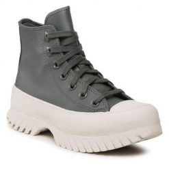 Buty do chodzenia damskie Converse Ctas Lugged 2. Szare obuwie sportowe casual damskie Converse, z materiału, bez zapięcia. Za 426.25 zł.