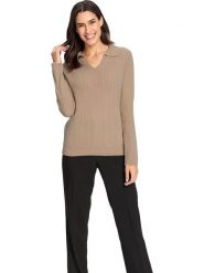 WITT WEIDEN Wełniany sweter w kolorze beżowym rozmiar: 42. Brązowe swetry klasyczne damskie WITT WEIDEN, z wełny, bez kołnierzyka. Za 132.05 zł.