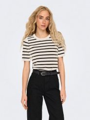 ONLY Sweter w kolorze beżowym rozmiar: XS. Brązowe swetry klasyczne damskie Only, xs, bez kołnierzyka. Za 65.85 zł.