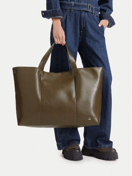 G-Star Raw Torebka C-LDA8820 Khaki. Brązowe shopper bag G-Star, bez dodatków. Za 299.99 zł.