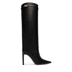 Kozaki Elisabetta Franchi. Czarne kozaki damskie Elisabetta Franchi, bez obcasa, na szpilce, bez zapięcia. Za 3,659.00 zł.