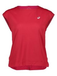 Asics Koszulka sportowa w kolorze czerwonym rozmiar: M. Czerwone koszulki sportowe damskie Asics, m, bez wzorów, bez ramiączek, outdoorowe. Za 108.74 zł.
