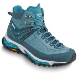 Buty damskie MEINDL Top Trail Lady Mid GTX, z membraną Gore-Tex. Niebieskie obuwie trekkingowe damskie MEINDL, z gore-texu, bez zapięcia. Za 1,169.00 zł.