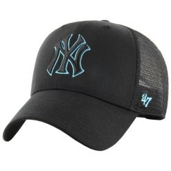 Czapka z daszkiem dla dorosłych MLB New York Yankees Branson MVP Cap. Czarne czapki z daszkiem damskie 47 Brand, bez wzorów, z bawełny. Za 148.50 zł.