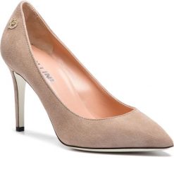 Szpilki POLLINI - SA10038C17TA0121 Lino. Szare szpilki damskie Pollini, bez wzorów, ze skóry, bez obcasa, na obcasie, bez zapięcia. W wyprzedaży za 599.00 zł.