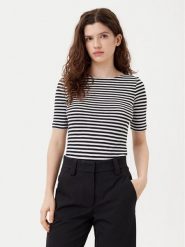 Marc O'Polo T-Shirt B01219651333 Czarny Regular Fit. Czarne t-shirty damskie Marc O'Polo, xl, bez wzorów, z bawełny, bez kołnierzyka. Za 139.99 zł.