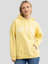 BIG STAR Bluza w kolorze żółtym rozmiar: S. Żółte bluzy damskie Big Star, s, bez wzorów, z kapturem. Za 127.35 zł.