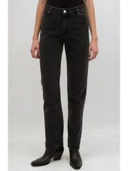 Monki Dżinsy - Regular fit - w kolorze czarnym rozmiar: W27. Czarne jeansy damskie Monki, z podwyższonym stanem. Za 70.41 zł.