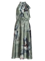 SWING Sukienka w kolorze zielonym ze wzorem rozmiar: 42. Zielone sukienki damskie Swing, bez wzorów, bez ramiączek. Za 249.95 zł.