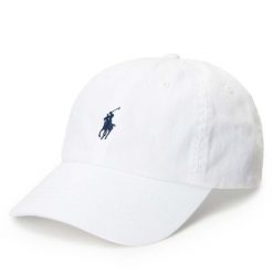 Czapka z daszkiem Polo Ralph Lauren. Białe czapki z daszkiem damskie Polo Ralph Lauren, bez wzorów. Za 169.99 zł.