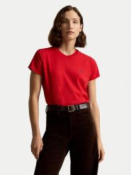 Polo Ralph Lauren T-Shirt 211B14605034 Czerwony Regular Fit. Czerwone t-shirty damskie Polo Ralph Lauren, xxl, bez wzorów, z bawełny, bez kołnierzyka. Za 399.99 zł.