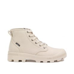 Buty trekkingowe na sznurówki z bawełny organicznej TENERE CVS UNISEX beżowe. Brązowe obuwie trekkingowe damskie Aigle, z bawełny, bez zapięcia. Za 464.30 zł.