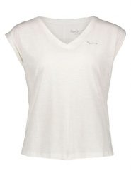Pepe Jeans Koszulka w kolorze białym rozmiar: XS. Białe bluzki damskie Pepe Jeans, xs, bez wzorów, z bawełny, bez kołnierzyka, bez ramiączek. Za 56.79 zł.