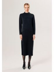 Rodier Wełniana sukienka w kolorze czarnym rozmiar: L. Czarne sukienki damskie Rodier, bez wzorów, z wełny, klasyczne, bez ramiączek. Za 456.87 zł.