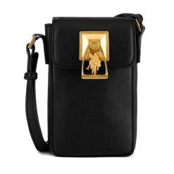 Torebka U.S. Polo Assn. Czarne listonoszki damskie U.S. Polo Assn., bez wzorów, bez dodatków. Za 259.99 zł.