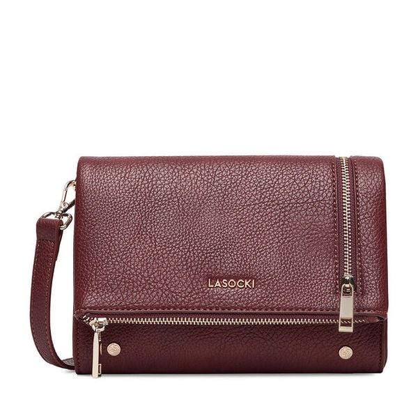 Torebka Lasocki. Czerwone listonoszki damskie Lasocki, bez wzorów, bez dodatków. Za 169.99 zł.