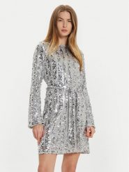 Vero Moda Sukienka koktajlowa Efa 10321447 Srebrny Regular Fit. Szare sukienki damskie Vero Moda, bez wzorów, z syntetyku, wizytowe, bez ramiączek. Za 139.99 zł.