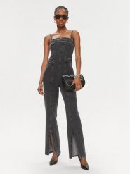 Karl Lagerfeld Jeans Kombinezon 240J1309 Szary Skinny Fit. Szare sukienki damskie Karl Lagerfeld Jeans, bez wzorów, z bawełny, bez ramiączek. Za 679.99 zł.