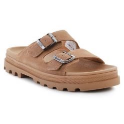 Klapki Palladium Dunelite Riviera Sde 74455-252-M brązowe. Brązowe klapki damskie bez wzorów, ze skóry, bez obcasa, bez zapięcia. Za 531.19 zł.