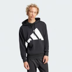 Bluza z kapturem Essentials Big Logo French Terry. Czarne bluzy damskie Adidas, xl, bez wzorów, z bawełny, z kapturem. Za 239.00 zł.