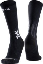 Skarpety biegowe X-Socks Run Perform Warm Crew. Czarne skarpetki damskie X Socks, bez wzorów, z materiału. Za 109.99 zł.