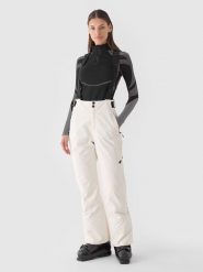 4F Spodnie narciarskie w kolorze kremowym rozmiar: L. Brązowe spodnie dresowe damskie 4F, l, bez wzorów, narciarskie, Primaloft. Za 353.27 zł.