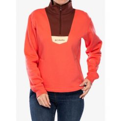 Bluza z zamkiem damska Columbia Lodge Quarter Zip. Czerwone bluzy damskie Columbia, xl, bez wzorów, bez kaptura. Za 193.99 zł.