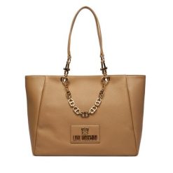 Torebka LOVE MOSCHINO. Brązowe shopper bag Love Moschino, bez wzorów, bez dodatków. Za 1,399.00 zł.