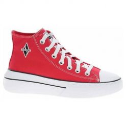 Buty do chodzenia damskie Skechers 185063RDW. Czerwone obuwie sportowe damskie Skechers, z materiału, bez zapięcia, trekkingowe. Za 328.00 zł.